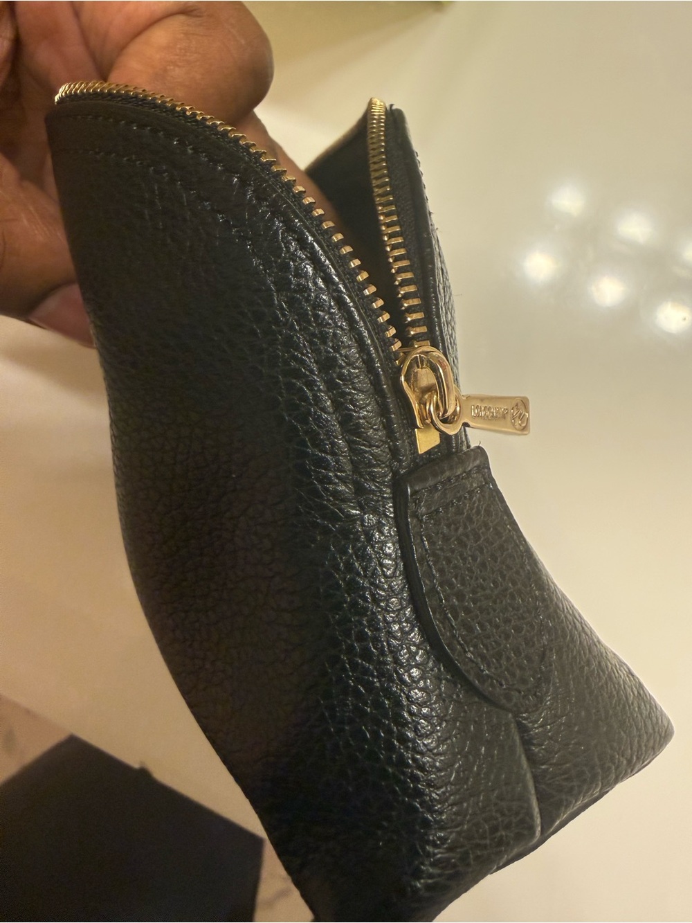 Authentic Women’s Black Small Leather LeFoulonne cosmetic pouch - Picture 5 of 5